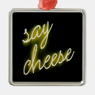 Zeg Cheese Neon Lights Metalen Ornament