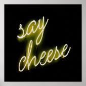 Zeg Cheese Neon Lights Poster (Voorkant)