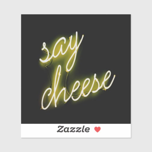 Zeg Cheese Neon Lights Sticker (Vel)