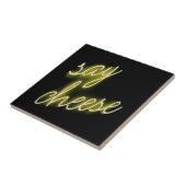 Zeg Cheese Neon Lights Tegeltje (Zijkant)