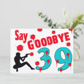 Zeg dag tegen 39 een 40e verjaardag viering kaart (Staand voorkant)