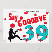 Zeg dag tegen 39 een 40e verjaardag viering kaart (Voorkant / Achterkant)