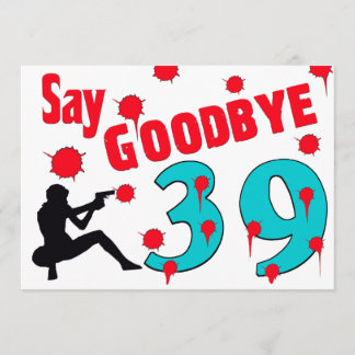 Zeg dag tegen 39 een 40e verjaardag viering kaart