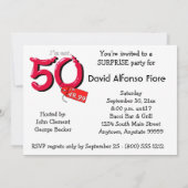 Zeg dag tegen 49 een 50e verjaardag viering kaart (Achterkant)