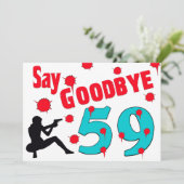 Zeg dag tegen 59 een 60e verjaardag viering kaart (Staand voorkant)