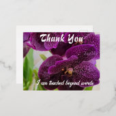 Zeg dank je folie feestdagen briefkaart (Voorkant / Achterkant)