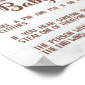 ZEG DE BABY Zonnebloeschower-SPELD NIET Poster (Hoek)