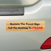 Zeg de hashtag tegen Zand #SAND Bumpersticker (Op auto)