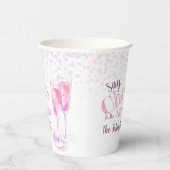 Zeg de nieuwe jaren roze champagne papieren bekers (Rechts)