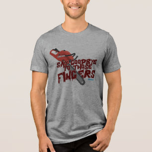 Zeg die vingers gedag - Kettingzaag Tri-Blend Shirt