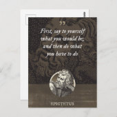 Zeg eerst tegen jezelf wat je zou zijn; en dan briefkaart (Voorkant / Achterkant)