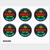Zeg elke keer NEE tegen drugs Ronde Sticker (Vel)