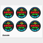 Zeg elke keer nee tegen drugs! ronde sticker (Vel)