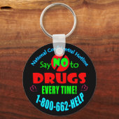 Zeg elke keer NEE tegen drugs Sleutelhanger (Voorkant)