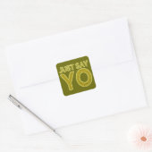 Zeg enkel YO aangepaste stickers (Envelop)