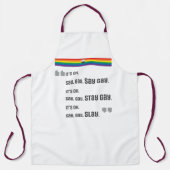 Zeg Gay. Blijf Gay. Slay. Schort (Voorkant)