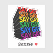 ZEG GAY EN HERHAAL STICKER (Vel)