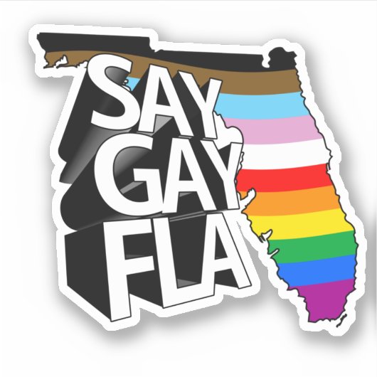 ZEG GAY FLA STICKER (Voorkant)