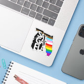 ZEG GAY FLA STICKER (Laptop met iPhone)