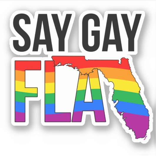ZEG GAY FLA STICKER (Voorkant)