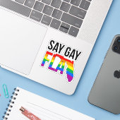 ZEG GAY FLA STICKER (Laptop met iPhone)