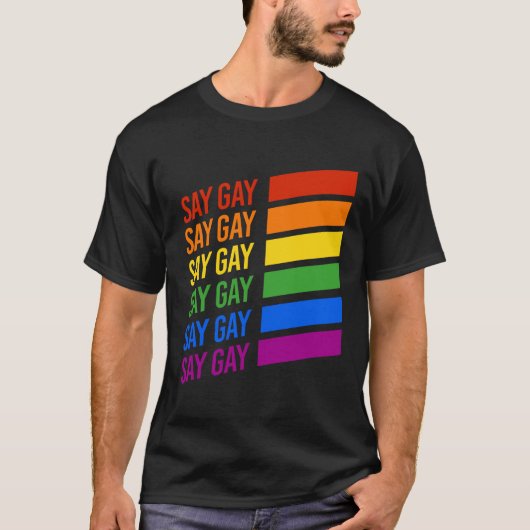 Zeg Gay FLA T-shirt (Voorkant)