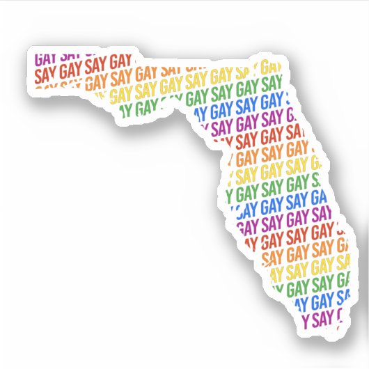Zeg Gay Florida Sticker (Voorkant)