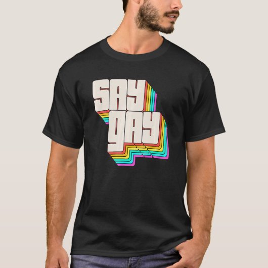 Zeg Gay Florida Trans Gay Pride Proud Lqbatq T-shirt (Voorkant)