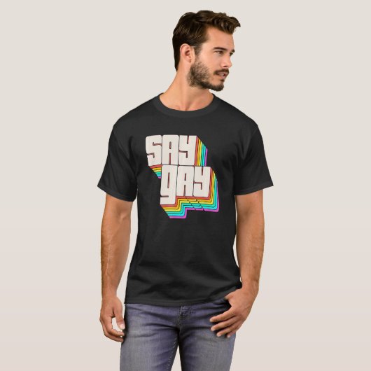 Zeg Gay Florida Trans Gay Pride Proud Lqbatq T-shirt (Voorkant volledig)