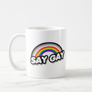 Zeg Gay - Inclusieve Regenboog Koffiemok