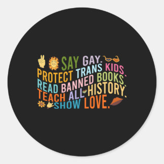 Zeg Gay Ondersteuning Trans Banned Boek Alle Gesch Ronde Sticker