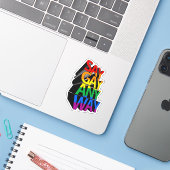 ZEG GAY OP ELKE MANIER STICKER (Laptop met iPhone)