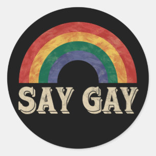 Zeg Gay Rainbow Gay Pride Lgbt Maand Ronde Sticker
