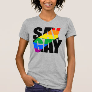 Zeg Gay Regenboog banner T-shirt