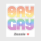 Zeg Gay Retro Sticker (Vel)