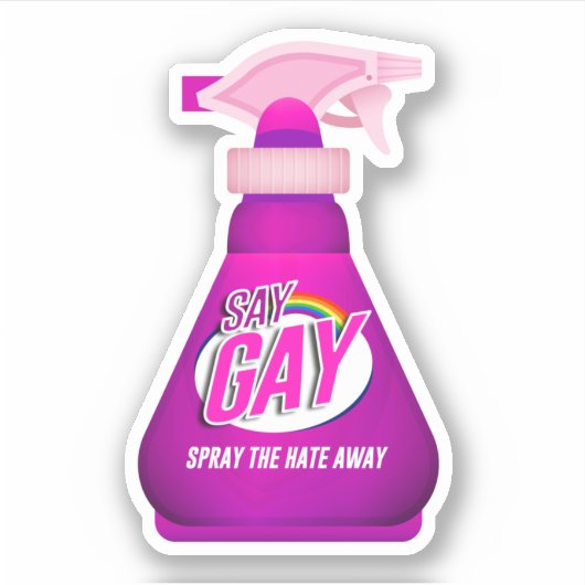 Zeg Gay Spray Sticker (Voorkant)