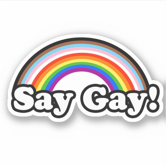 Zeg Gay Sticker (Voorkant)