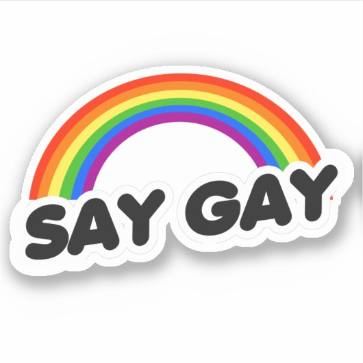 Zeg Gay Sticker (Voorkant)