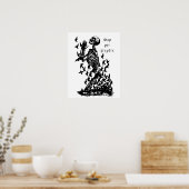 Zeg gebeden Pirate Skeletzwarte humor Poster (Keuken)