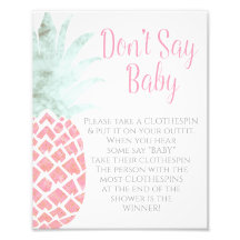 Zeg geen Baby ananas tropisch Baby shower