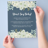 Zeg geen Baby! Baby shower game Flyer (Hand)