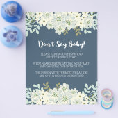 Zeg geen Baby! Baby shower game Flyer (Enkel)