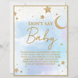 Zeg geen Baby Baby shower spel