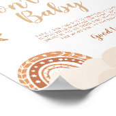 Zeg geen Baby Boho Rainbow Sign Poster (Hoek)