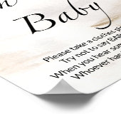 Zeg geen baby Evergreen baby shower Poster (Hoek)