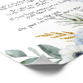 Zeg geen baby grove, stoffige blauwe bloem poster (Hoek)