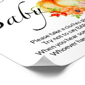 Zeg geen baby Pumpkin-baby shower Poster (Hoek)