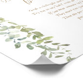 Zeg geen Baby roze ballonmeisje Baby shower Poster (Hoek)