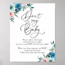 Zeg geen Baby roze en blauwe spelcode