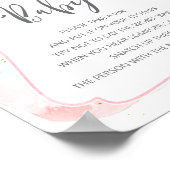 "Zeg geen baby" Sign, Gender onthulling Trendy Pos Poster (Hoek)